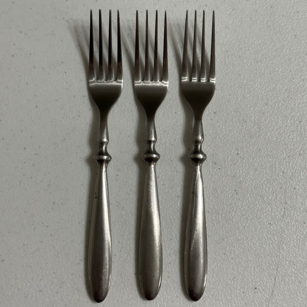 Hampton Silversmiths Bistro Satin Stainless Flatware Replacement 3 Dinner Forks